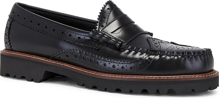 G.H.BASS Larson Wingtip Lug in Black - Image 2