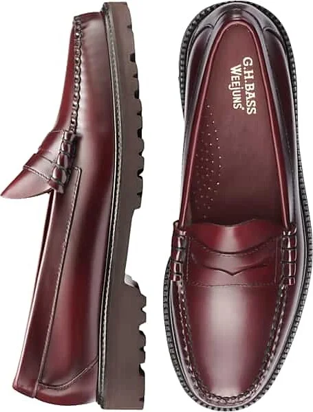 G.H.BASS Men's Larson Lug Weejuns® Loafers Purple Wine