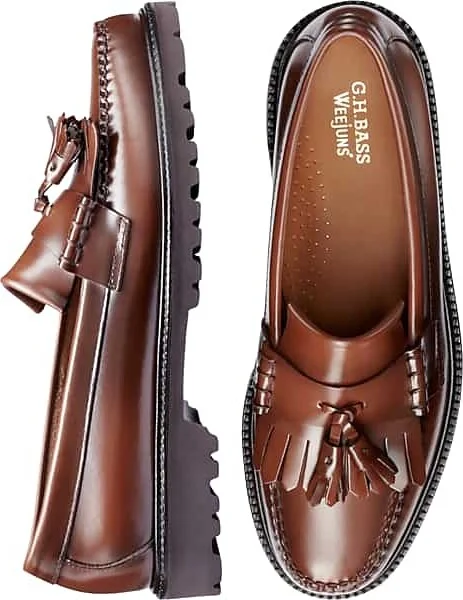 G.H.BASS Men's Layton Lug Weejuns® Moc Toe Loafers Tan