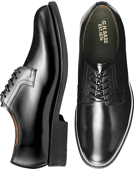 G.H.BASS Men's Monogram Blucher Derby Oxfords Black