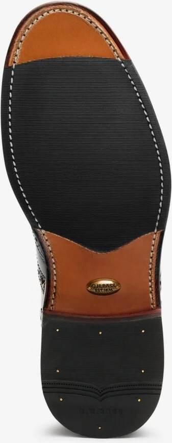 G.h.bass Men's Monogram Double Brogue Wingtip Derby Dress Shoes - Image 3