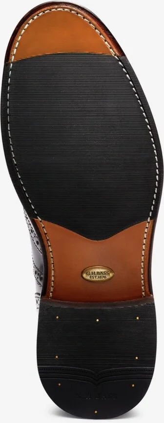 G.h.bass Men's Monogram Double Brogue Wingtip Derby Dress Shoes - Image 8