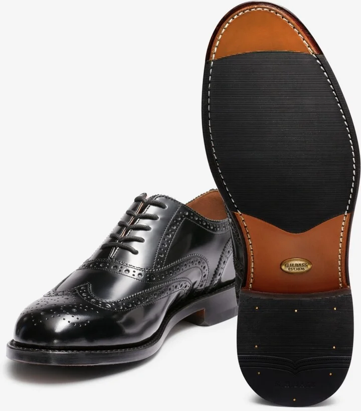 G.h.bass Men's Monogram Double Brogue Wingtip Derby Dress Shoes - Image 10