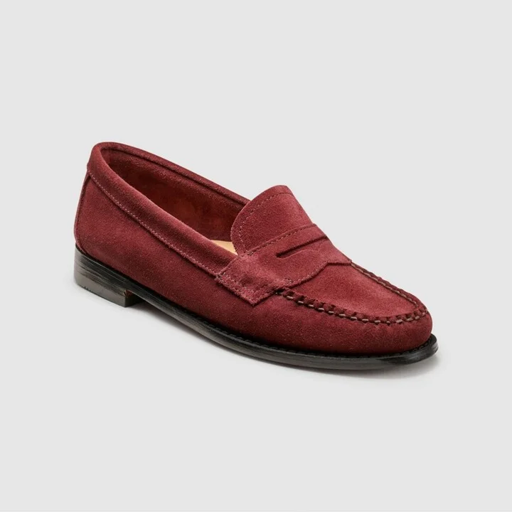 G.h.bass Womens Suede Willa Flat Strap Weejuns Loafer