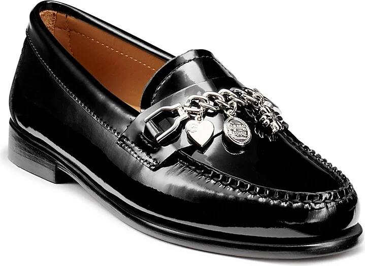 G. h.bass Women's Whitney Apron Toe Charm Embellished Loafers