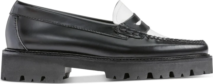 G.h.bass Womens Whitney Super Lug Weejuns Loafer - Black / white - Image 2