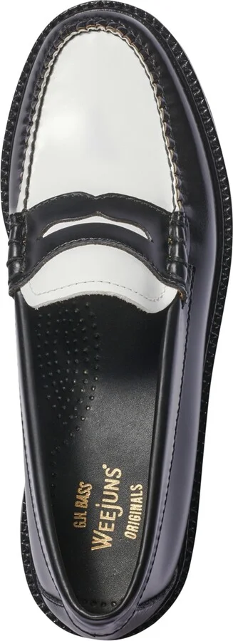 G.h.bass Womens Whitney Super Lug Weejuns Loafer - Black / white - Image 4