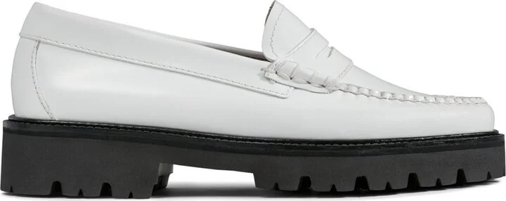 G.h.bass Womens Whitney Super Lug Weejuns Loafer - Black / white - Image 7