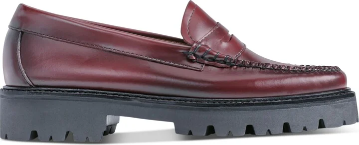 G.h.bass Womens Whitney Super Lug Weejuns Loafer - Black / white - Image 9