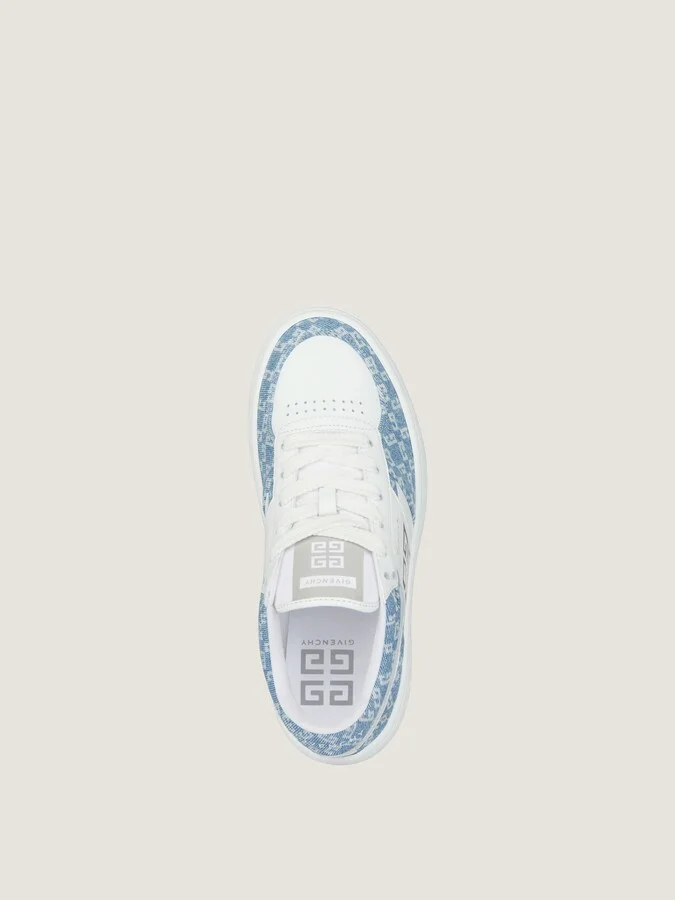 G Move sneakers in mixed leathers and monogram 72 denim - Image 4
