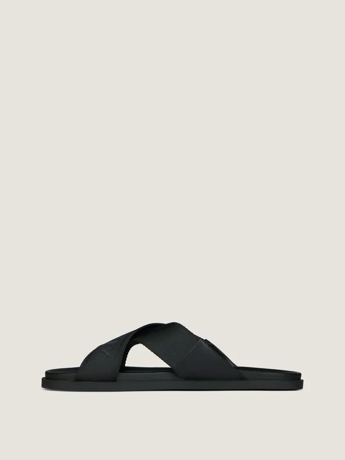 G Plage flat mules with crossed straps in webbing - Image 3