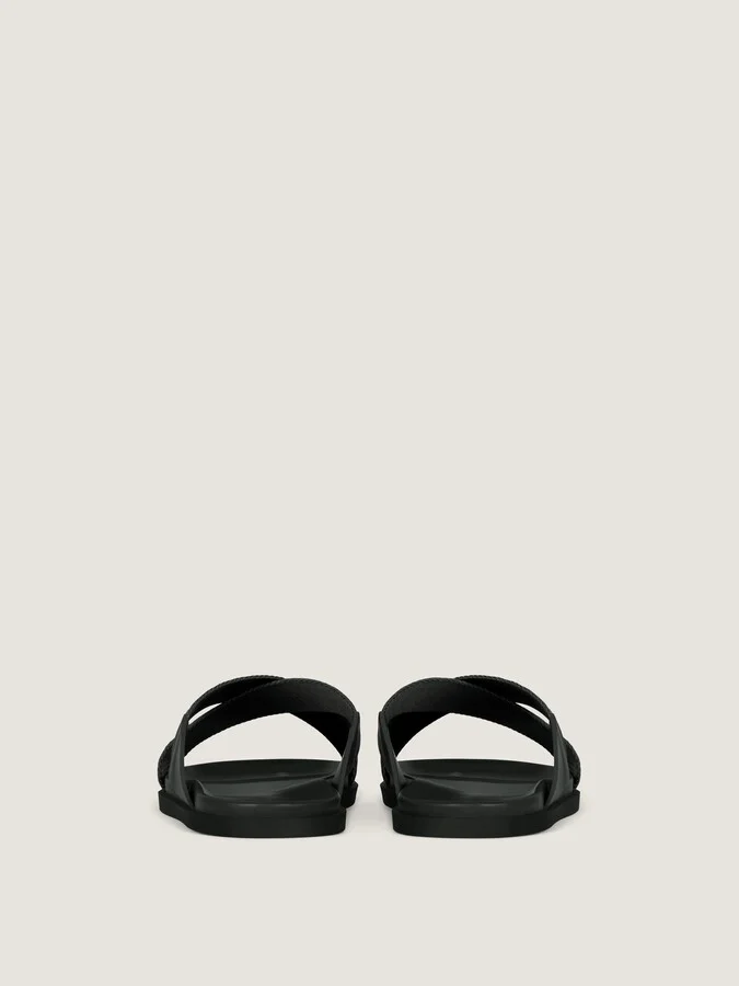 G Plage flat mules with crossed straps in webbing - Image 6