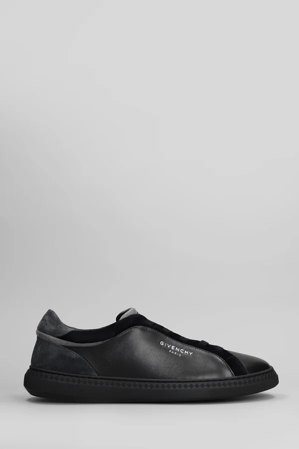 G Set Low Sneakers In Black Suede And Leather - Image 2