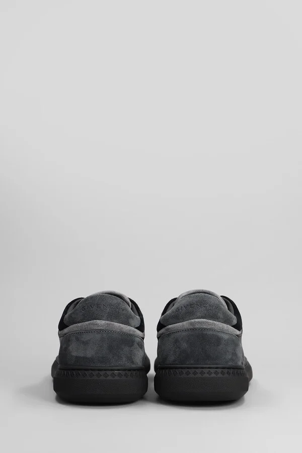 G Set Low Sneakers In Black Suede And Leather - Image 3