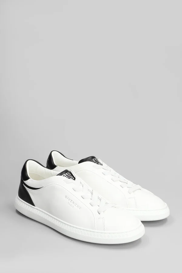 G Set Low Sneakers In White Leather - Image 2