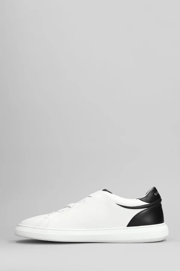 G Set Low Sneakers In White Leather - Image 3