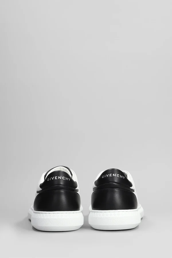 G Set Low Sneakers In White Leather - Image 4