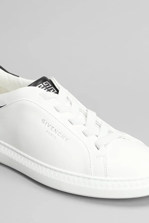 G Set Low Sneakers In White Leather - Image 5