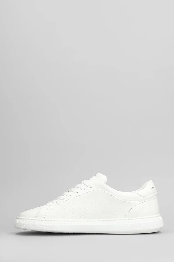 G Set Low Sneakers In White Leather - Image 3
