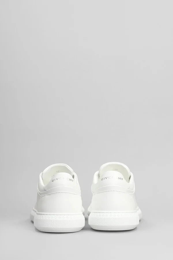 G Set Low Sneakers In White Leather - Image 4