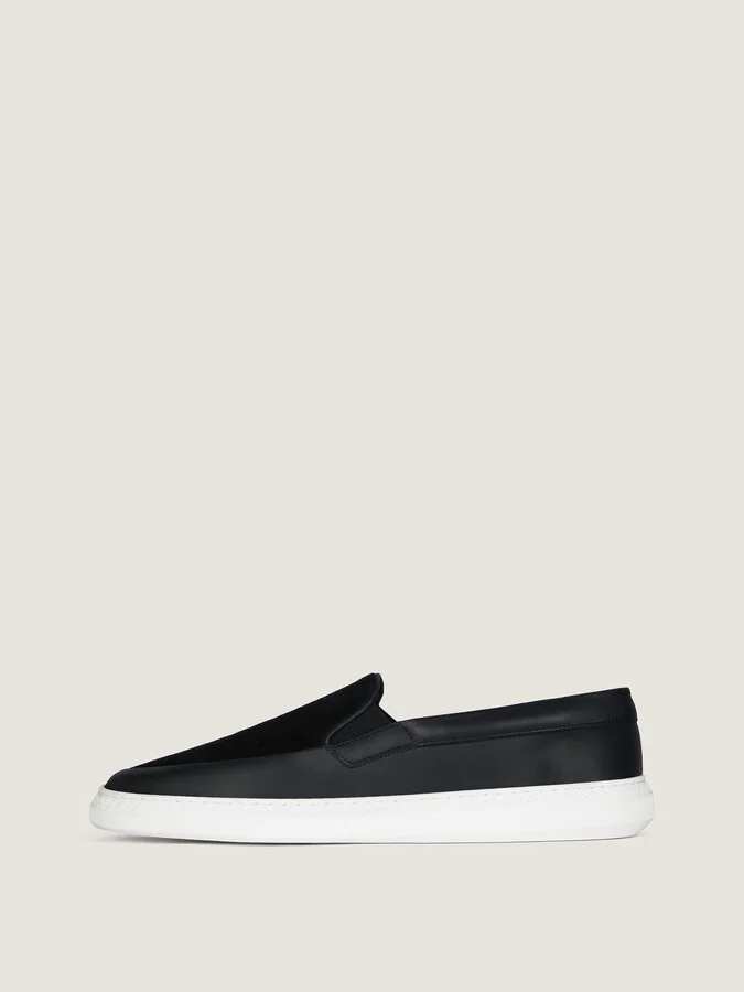 G Set sneakers in leather and perforated suede - Image 3