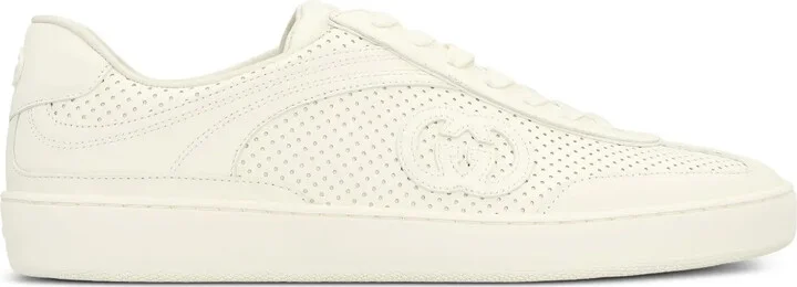 G75 leather perforated logo sneakers