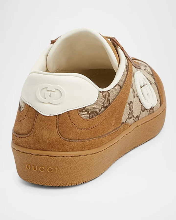 G75 Suede and Leather GG Sneakers - Image 3