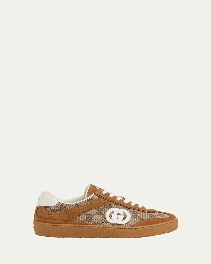 G75 Suede and Leather GG Sneakers