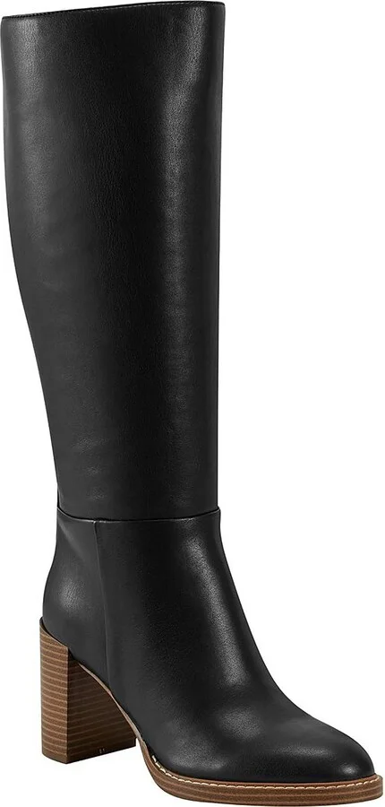 Gabey 3 Womens Faux Leather Wide Calf Knee-High Boots
