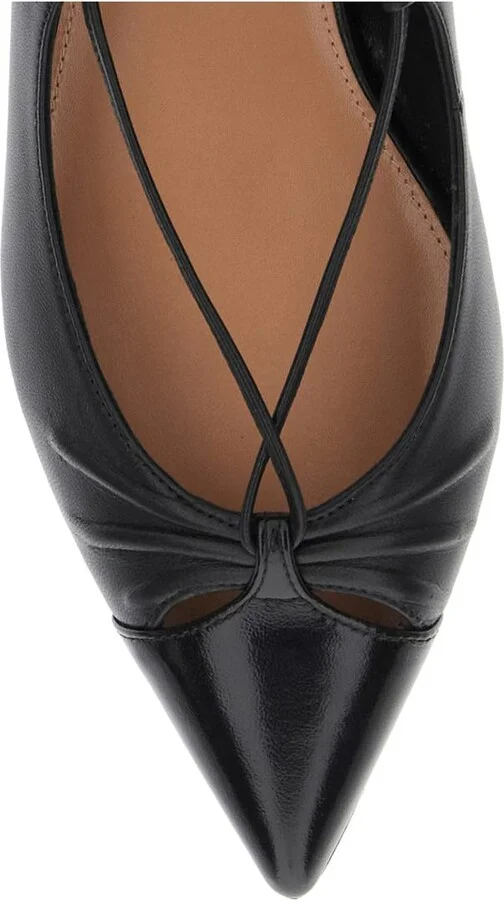 'Gabi' Ballet Shoes With Criss-Crossed Ankle Strap In Leather Woman - Image 4