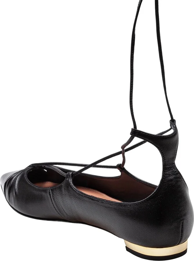 Gabi Flat In Nappa Color Black - Image 4