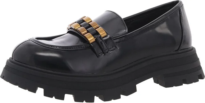 Gabina Womens Padded Insole Manmade Loafers