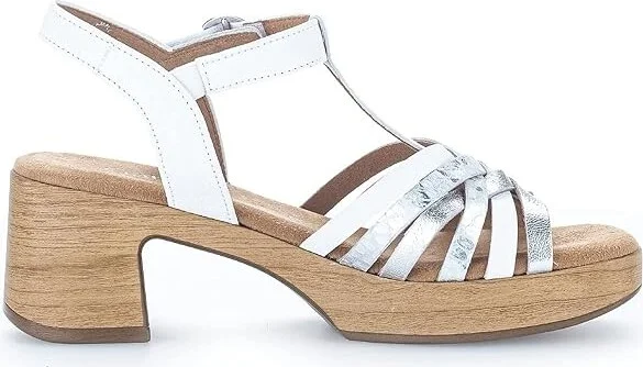 Gabor Gabor 22.723 Women's Sandals White/Silver : EU 41 (US Women's 10) B - Medium - Image 7