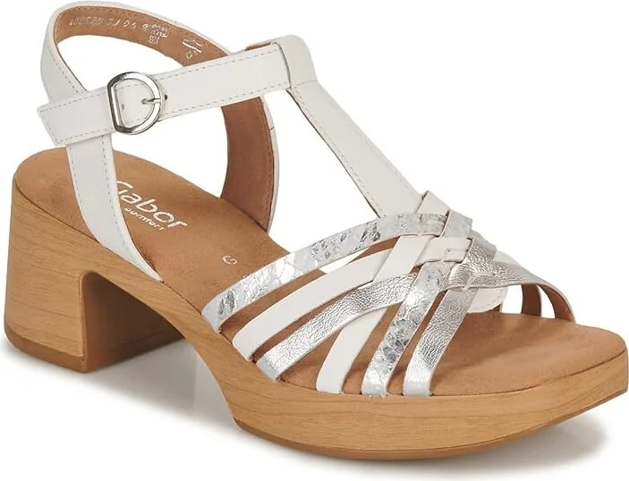 Gabor Gabor 22.723 Women's Sandals White/Silver : EU 41 (US Women's 10) B - Medium