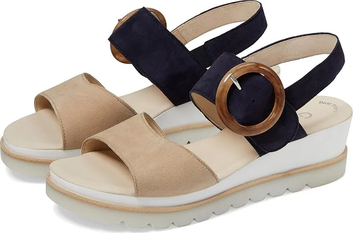 Gabor Gabor 24.645 Women's Shoes Caramel/Atlantik : UK 3.5 (US Women's 6) B - Medium, Leather/Suede