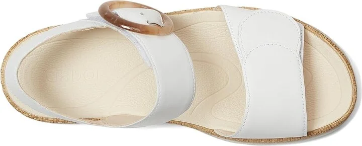 Gabor Gabor 43.723 Women's Wedge Shoes Nappa/Weiss : EU 36 (US Women's 6) B - Medium, Leather - Image 2