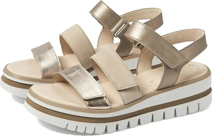 Gabor Gabor 44.62 Women's Shoes Gold/Beige : UK 7.5 (US Women's 10) B - Medium, Leather/Suede