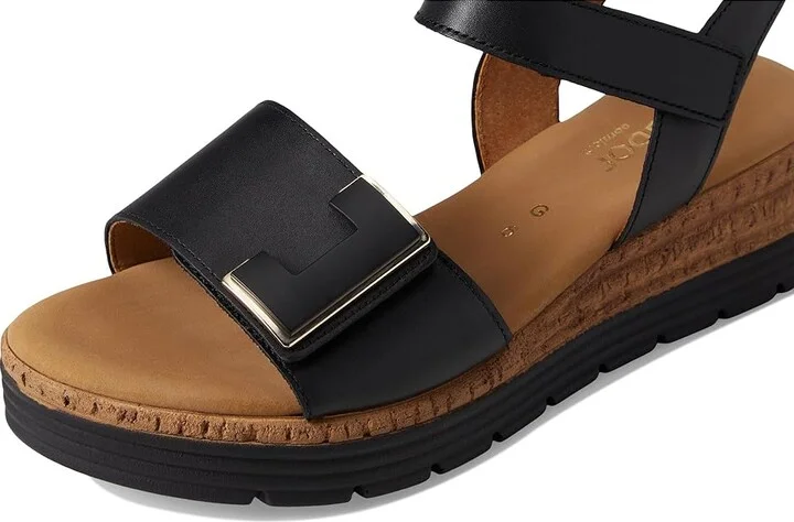 Gabor Gabor 62.700 Women's Sandals Schwarz : UK 8 (US Women's 10.5) B - Medium, Leather - Image 7