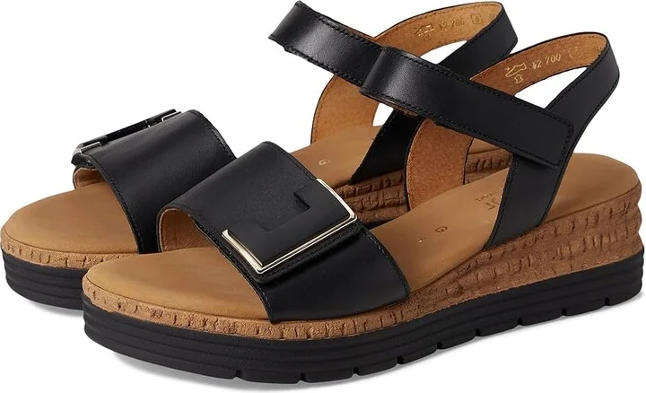 Gabor Gabor 62.700 Women's Sandals Schwarz : UK 8 (US Women's 10.5) B - Medium, Leather