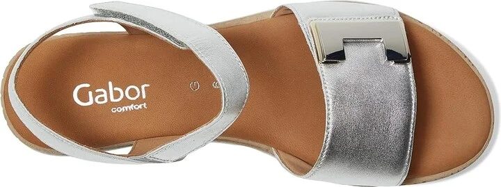 Gabor Gabor 62.700 Women's Sandals Silber : UK 8 (US Women's 10.5) B - Medium, Leather - Image 2