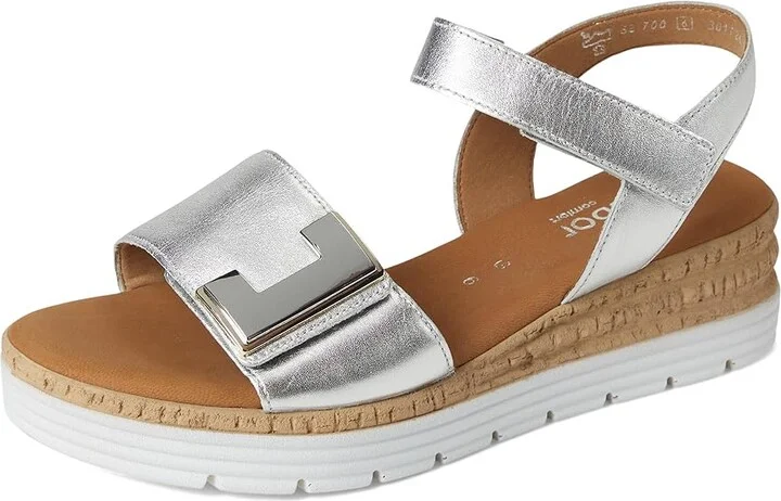 Gabor Gabor 62.700 Women's Sandals Silber : UK 8 (US Women's 10.5) B - Medium, Leather - Image 5