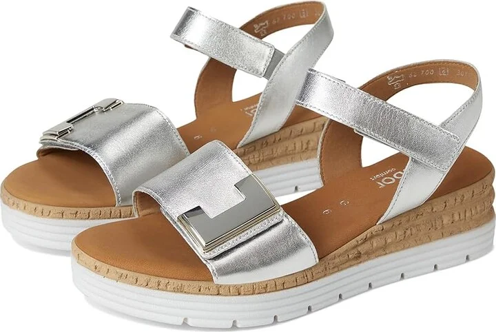 Gabor Gabor 62.700 Women's Sandals Silber : UK 8 (US Women's 10.5) B - Medium, Leather