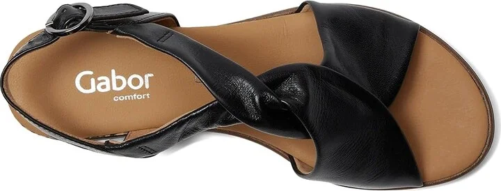 Gabor Gabor 62.751 Women's Sandals Kork/Schwarz : UK 3.5 (US Women's 6) B - Medium, Leather/Rubber - Image 2