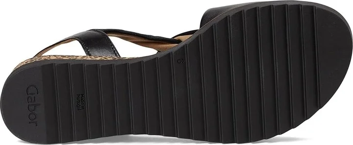 Gabor Gabor 62.751 Women's Sandals Kork/Schwarz : UK 3.5 (US Women's 6) B - Medium, Leather/Rubber - Image 3