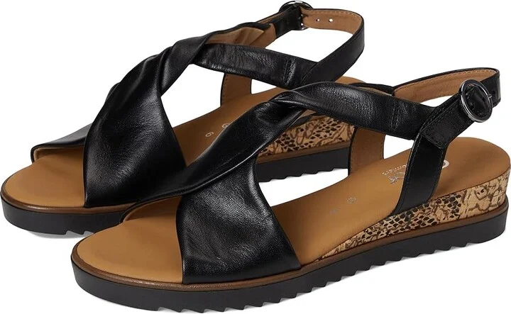 Gabor Gabor 62.751 Women's Sandals Kork/Schwarz : UK 3.5 (US Women's 6) B - Medium, Leather/Rubber