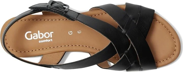 Gabor Gabor 62.794 Women's Sandals Schwarz : UK 3.5 (US Women's 6) B - Medium, Leather - Image 2