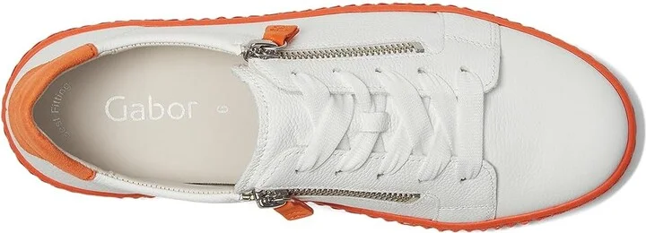 Gabor Gabor 63.334 Women's Cold Weather Boots White/Clementine : UK 7 (US Women's 9.5) B - Medium, Leather - Image 2