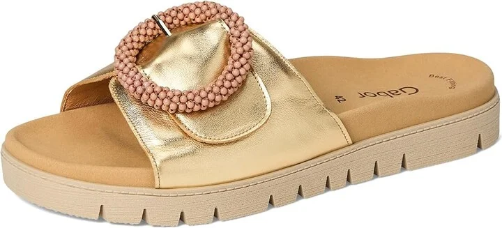 Gabor Gabor 63.745 Women's Sandals Gold : EU 41 (US Women's 10) B - Medium, Leather - Image 5