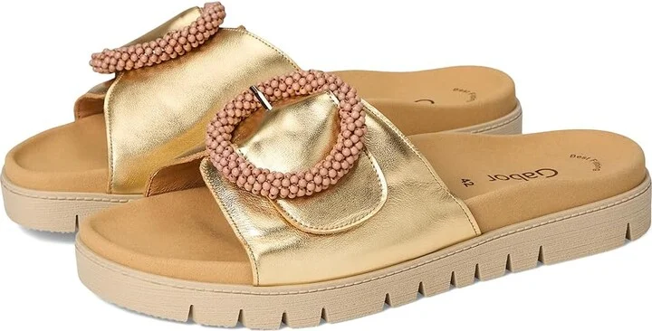 Gabor Gabor 63.745 Women's Sandals Gold : EU 41 (US Women's 10) B - Medium, Leather