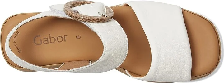Gabor Gabor 64.520 Women's Sandals Latte : UK 8 (US Women's 10.5) B - Medium, Leather - Image 2